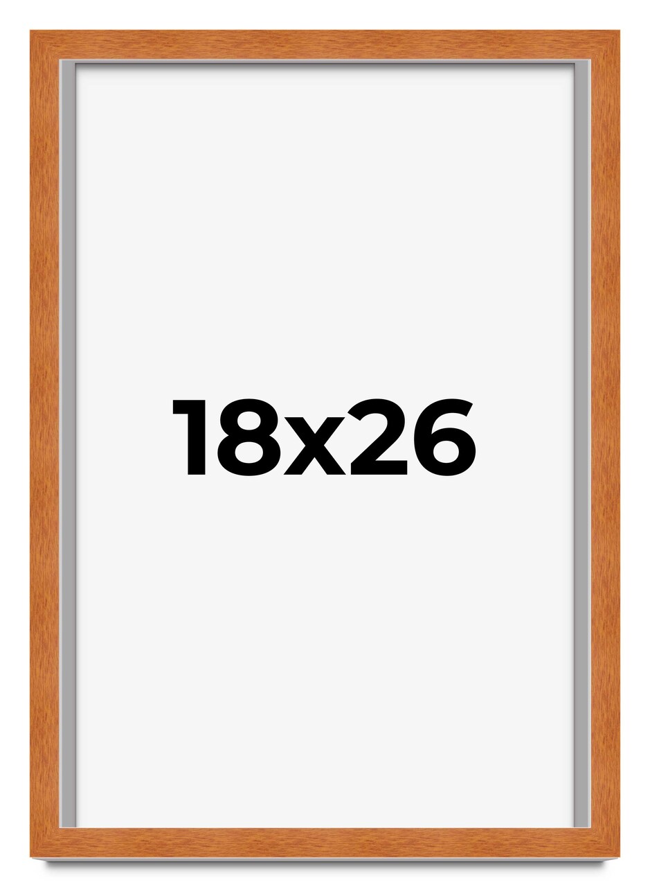 Classic Brown Picture Frame - UV Acrylic, Foam Board Backing, Hanging Hardware